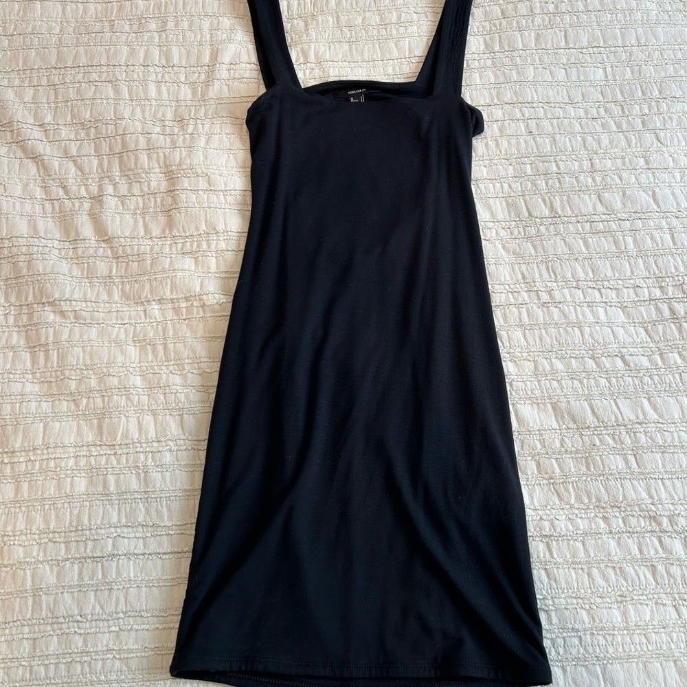 Black dress with open back